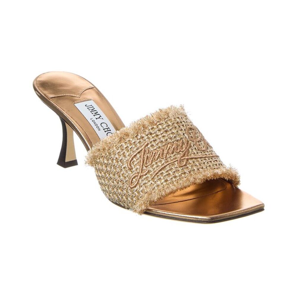 Jimmy Choo Alexia 70 Lurex Sandal, Gold